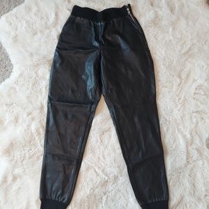 Faux Leather Joggers (Forever 21)